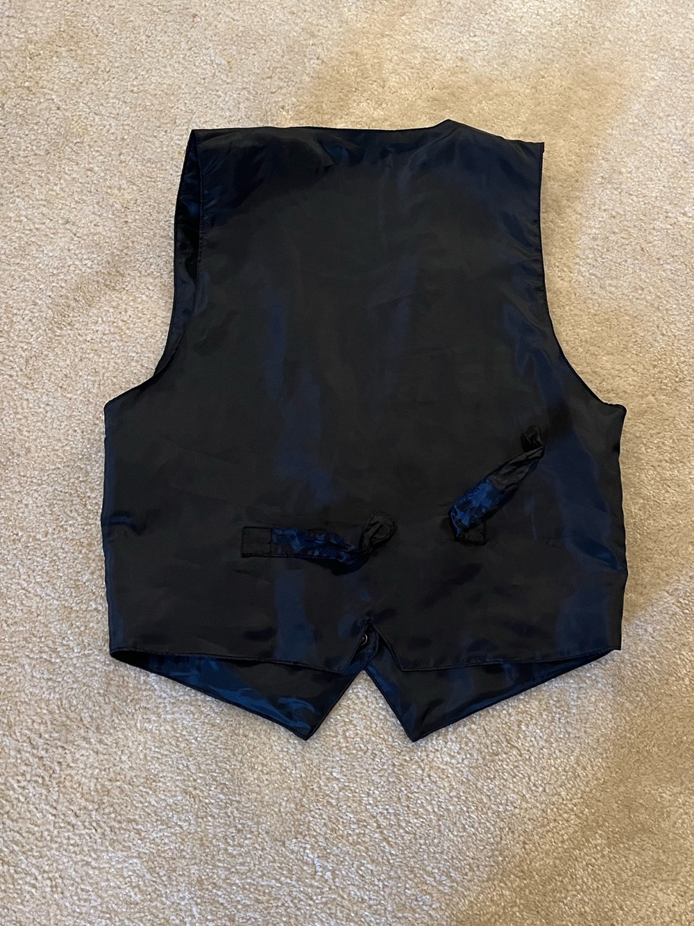 Vintage Leather/Suede Vest Black with Lace up Back -  H.L. Spencer - Picture 2 of 11